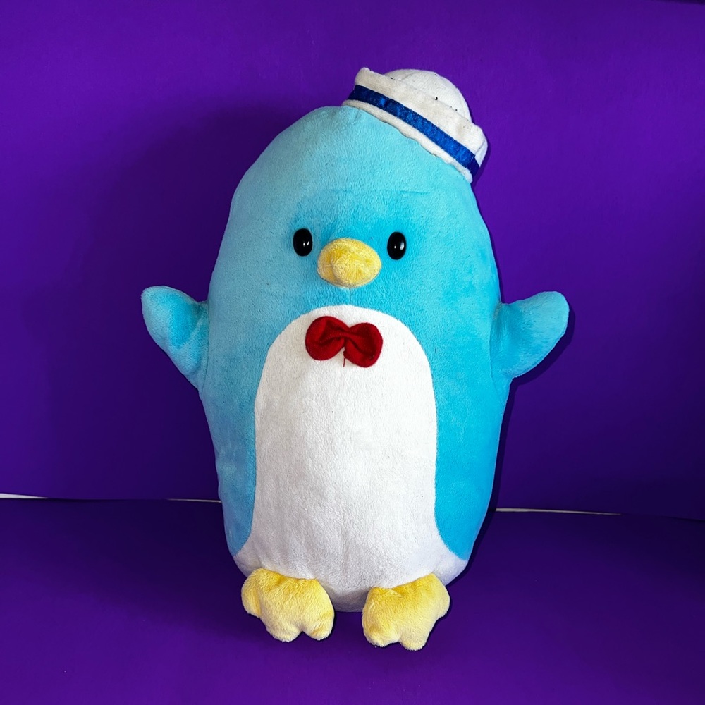 Sanrio Tuxedo Sam Blue Penguin with hat 2015 Plush 13" Tuxedosam Stuffed Bird